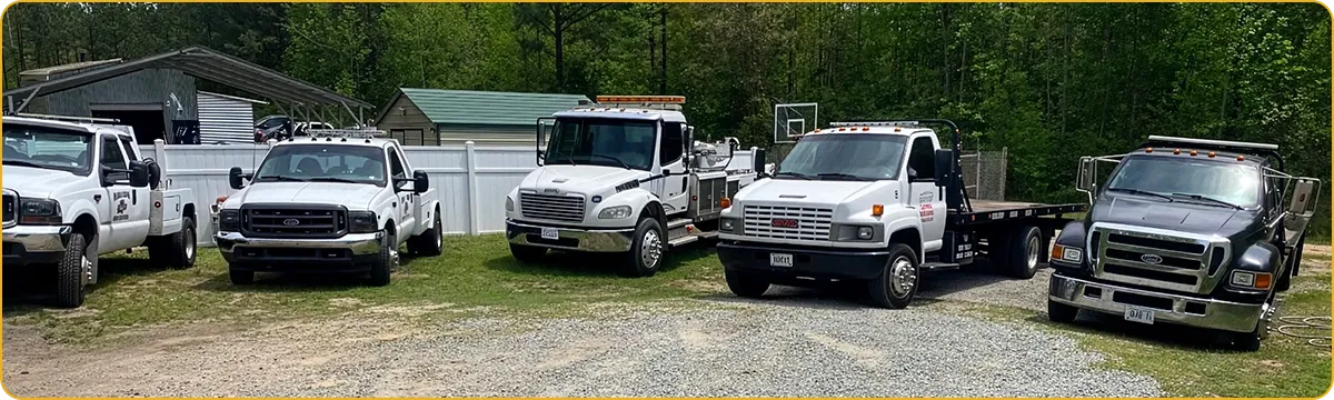 Barnes Auto & Towing owner-operated tow truck fleet in Charles City, Virginia